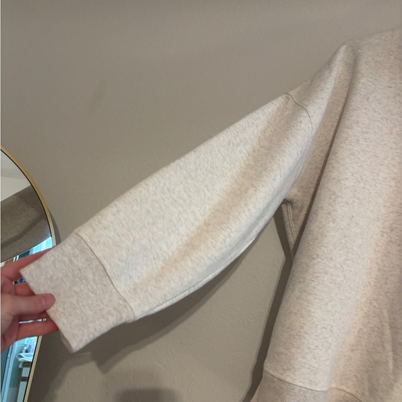 Athleta Light Beige Ribbed Pullover - Picture 2 of 5